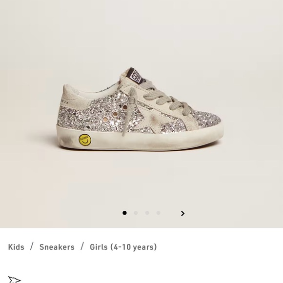Golden Goose Silver Glitter Kids Sneakers